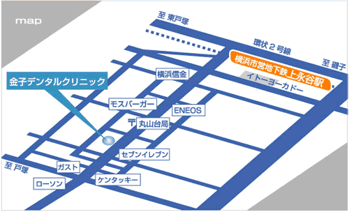 金子デンタルクリニック拡大案内図